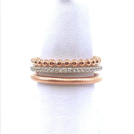 Sterling Silver Triple Band Ring - HK Jewels