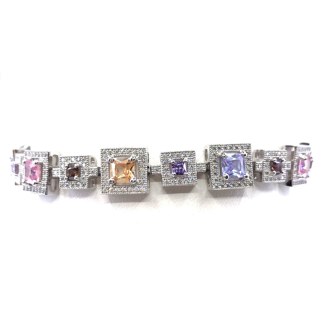 Sterling Silver Square Bracelet - HK Jewels
