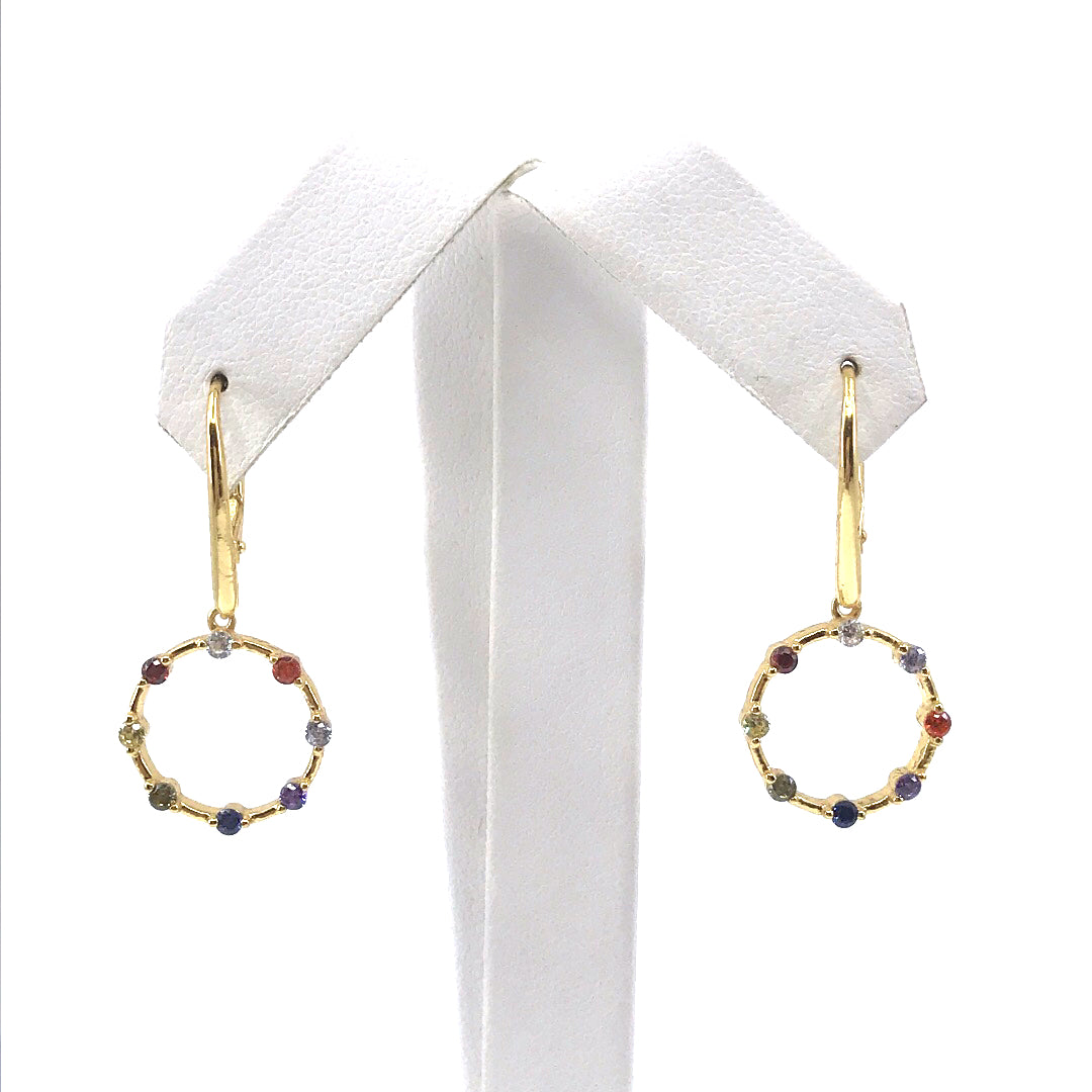 Sterling Silver Circle Earrings - HK Jewels