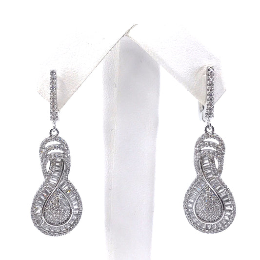 Sterling Silver Swirl Earrings - HK Jewels