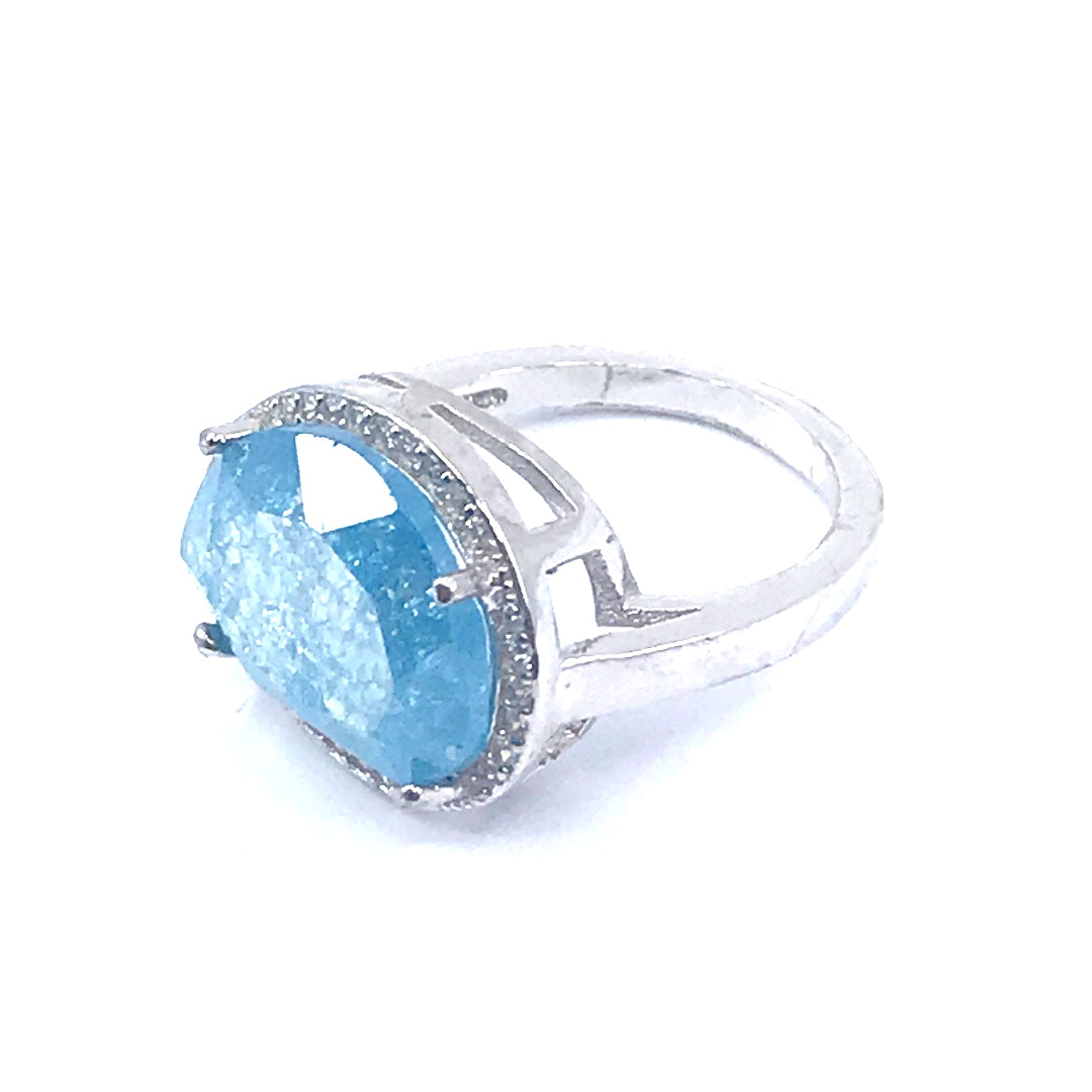 Sterling Silver Stone Ring - HK Jewels