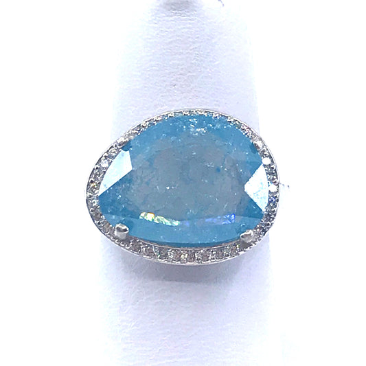 Sterling Silver Stone Ring - HK Jewels
