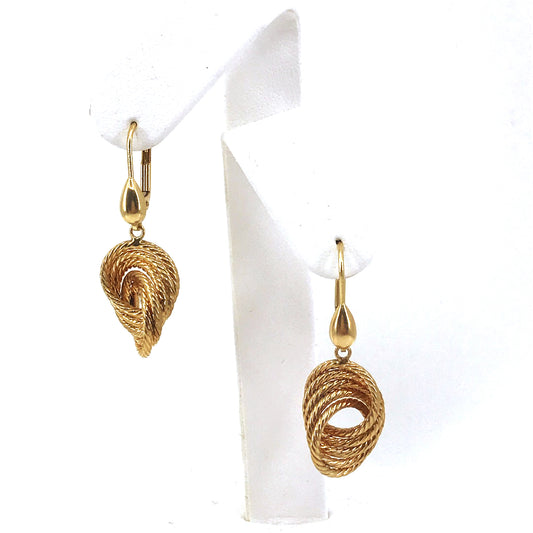 14K Gold Interlocking Circles Earrings - HK Jewels