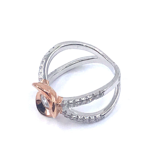 Sterling Silver Flower Ring - HK Jewels
