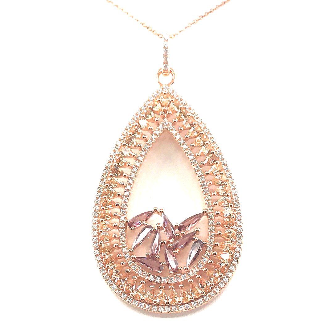 Sterling Silver Teardrop Pendant - HK Jewels