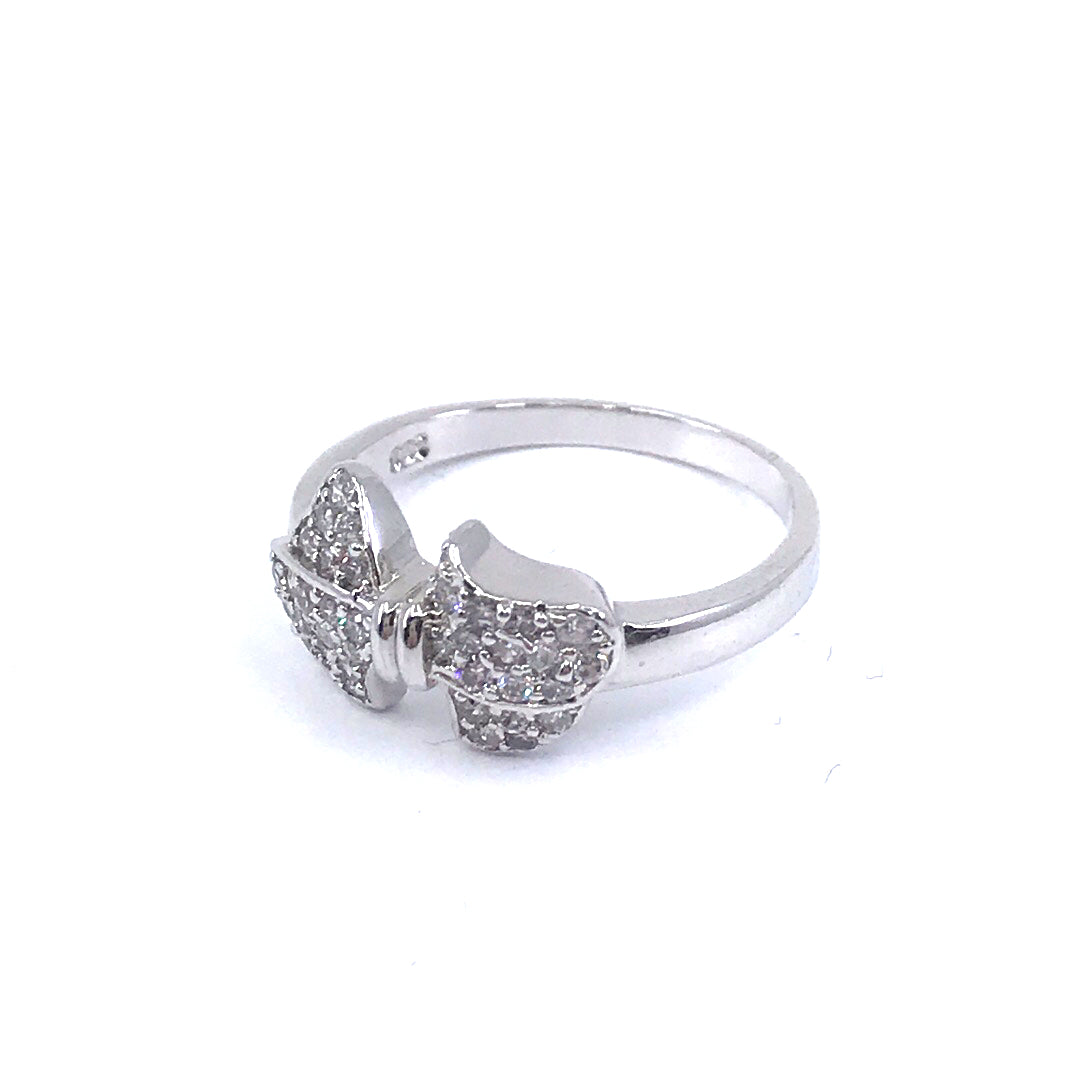 Sterling Silver Bow Ring - HK Jewels