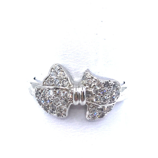 Sterling Silver Bow Ring - HK Jewels