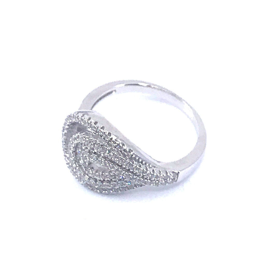 Sterling Silver Teardrop Ring - HK Jewels