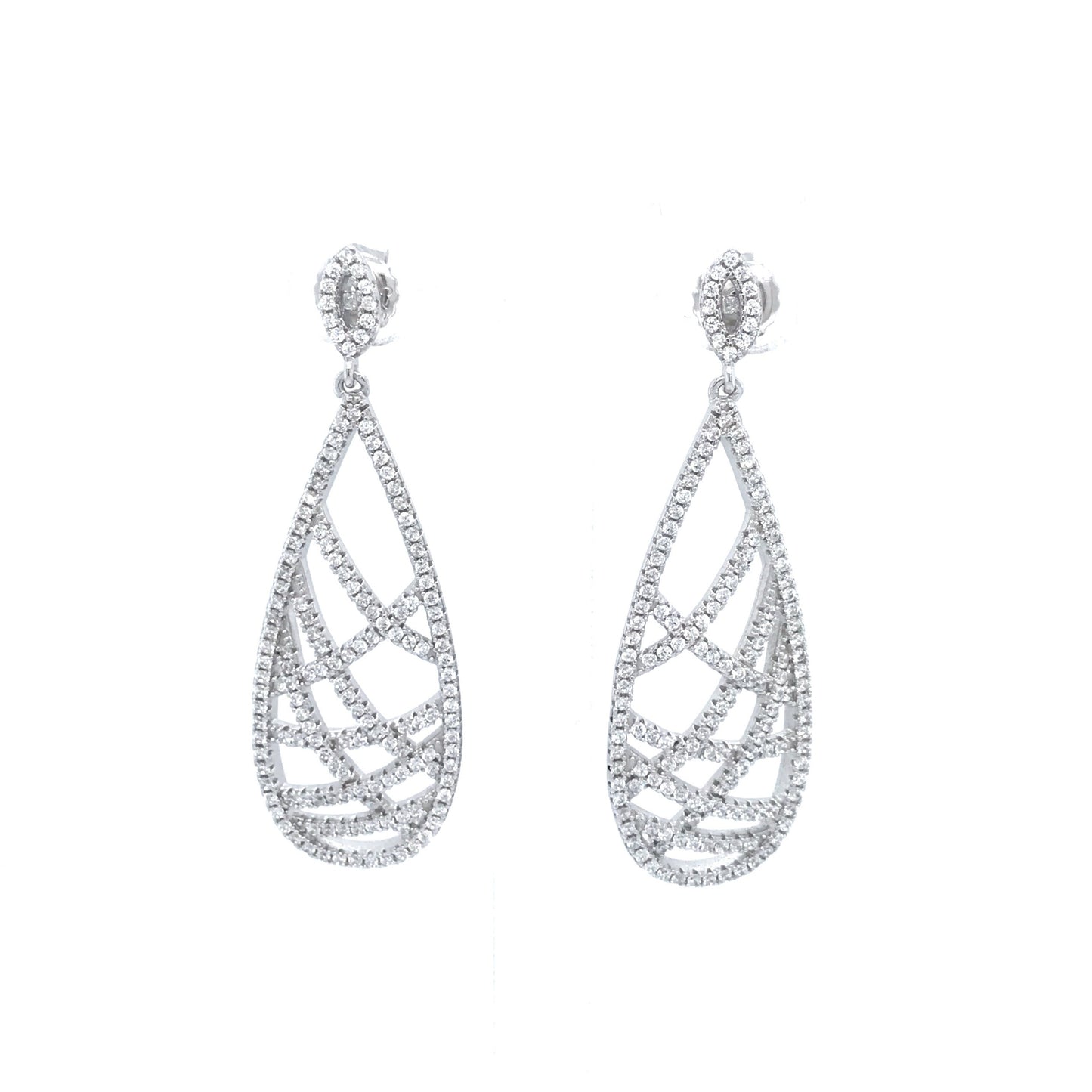 Sterling Silver Teardrop Earrings - HK Jewels