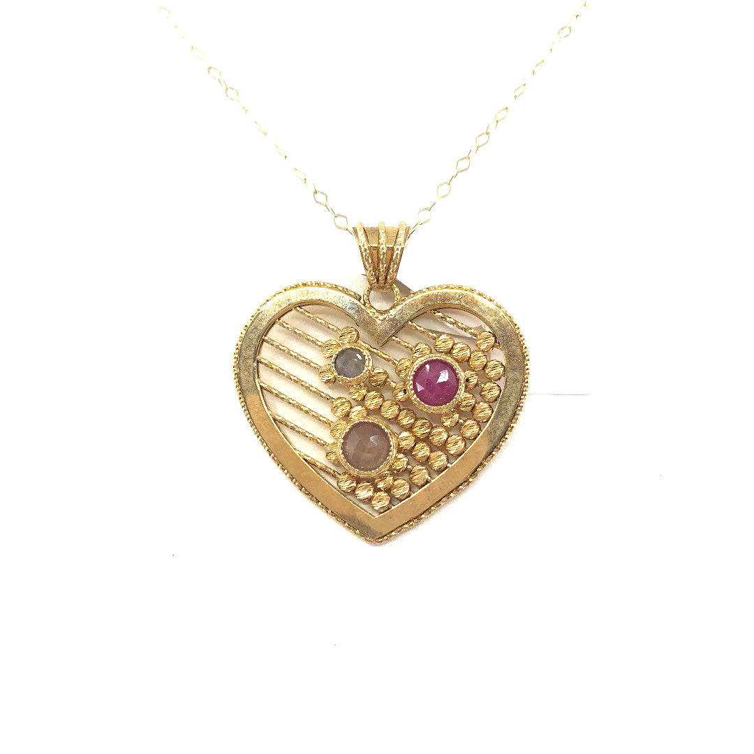 14K Gold Heart Pendant - HK Jewels