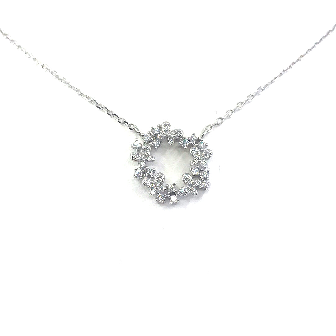 Sterling Silver Circle Necklace - HK Jewels