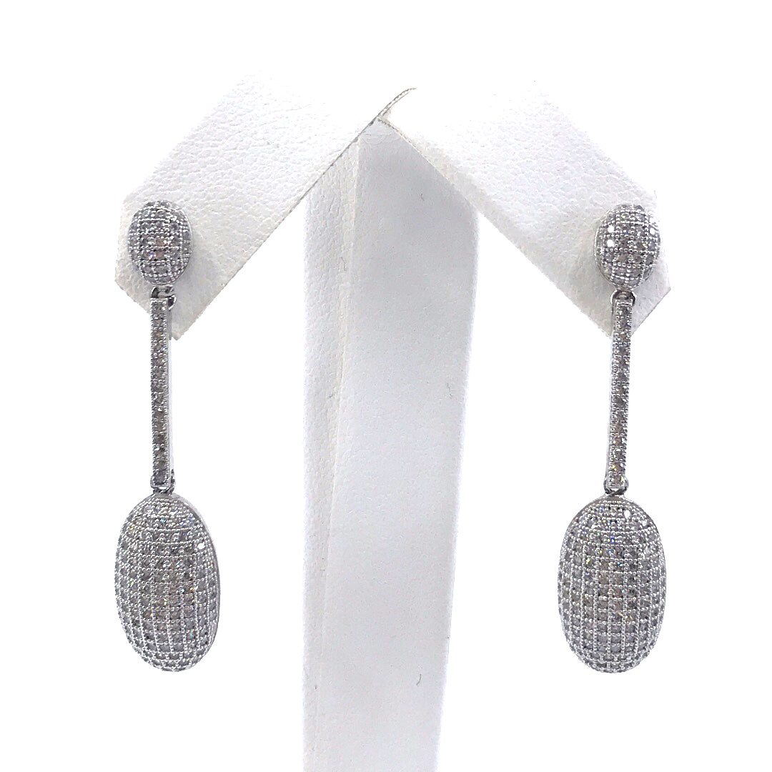 Sterling Silver Oval Earrings - HK Jewels