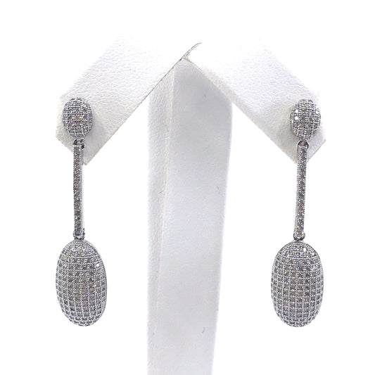 Sterling Silver Oval Earrings - HK Jewels