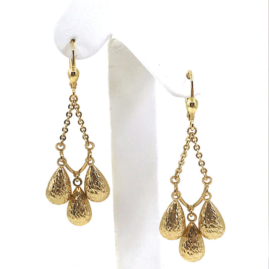 14K Gold Teardrop Earrings - HK Jewels