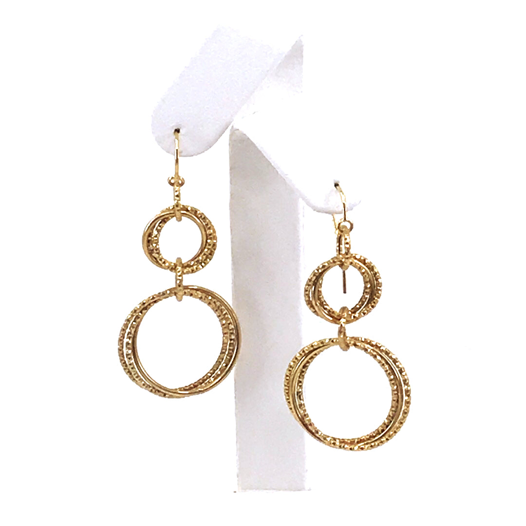 Gold Circle Earrings - HK Jewels