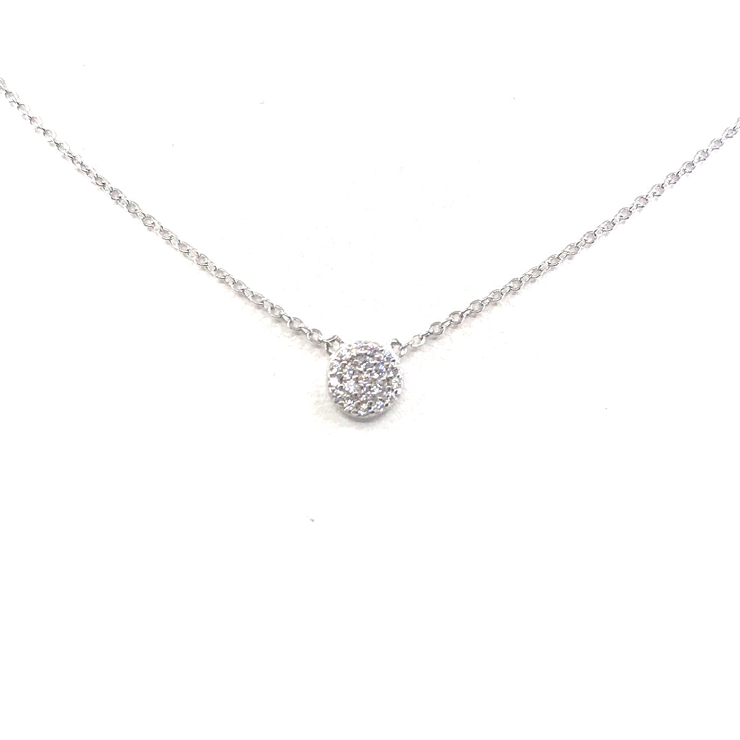 Sterling Silver Small Circle Necklace - HK Jewels