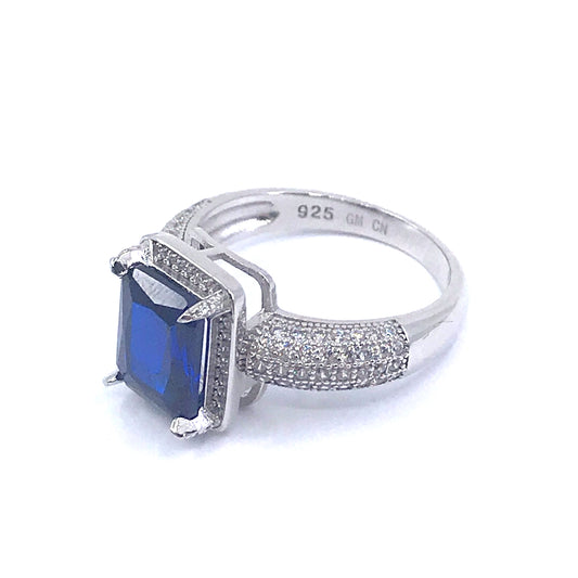 Sterling Silver Stone Ring - HK Jewels
