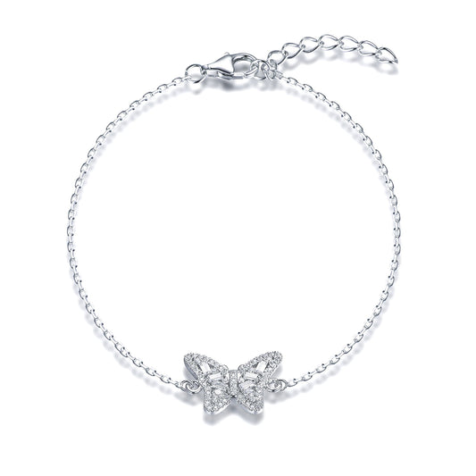 Sterling Silver Butterfly Bracelet - HK Jewels