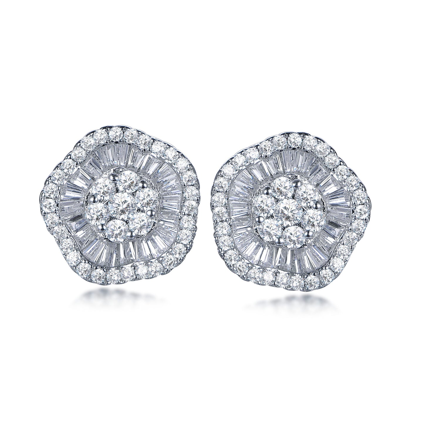Sterling Silver Flower Studs - HK Jewels