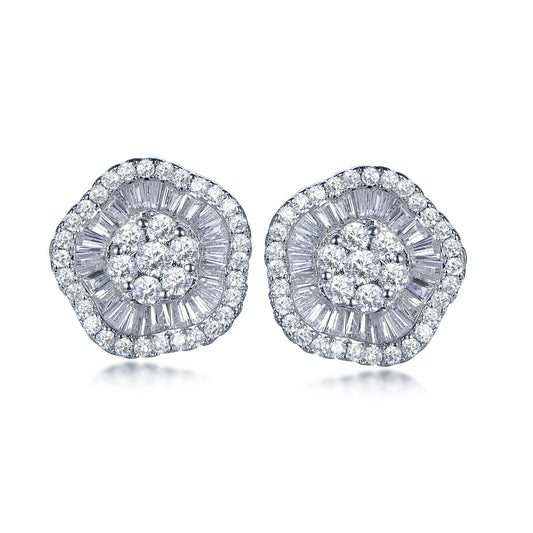 Sterling Silver Flower Studs - HK Jewels