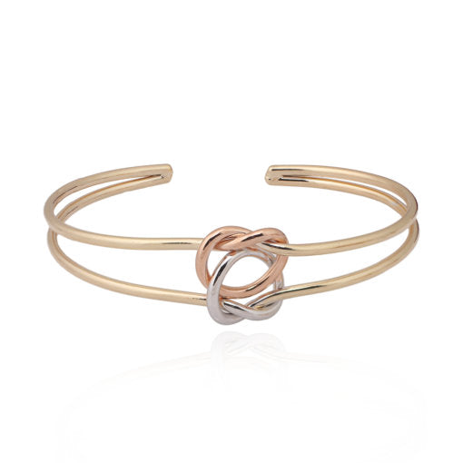 Tricolor Knot Bangle - HK Jewels