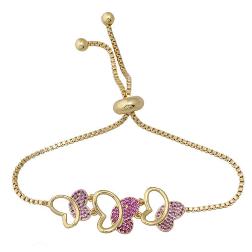 Fuchsia Butterfly Bracelet - HK Jewels