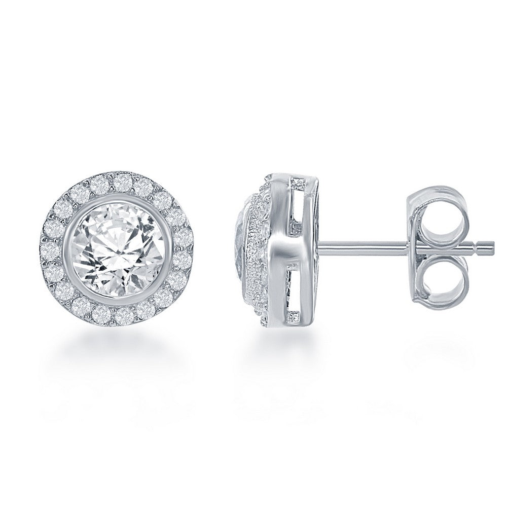 Sterling Silver Stud Earrings - HK Jewels