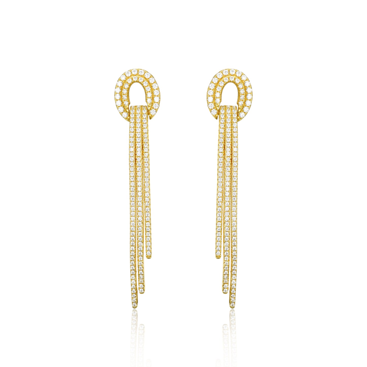 Sterling Silver 3 Strand Tassel Earrings