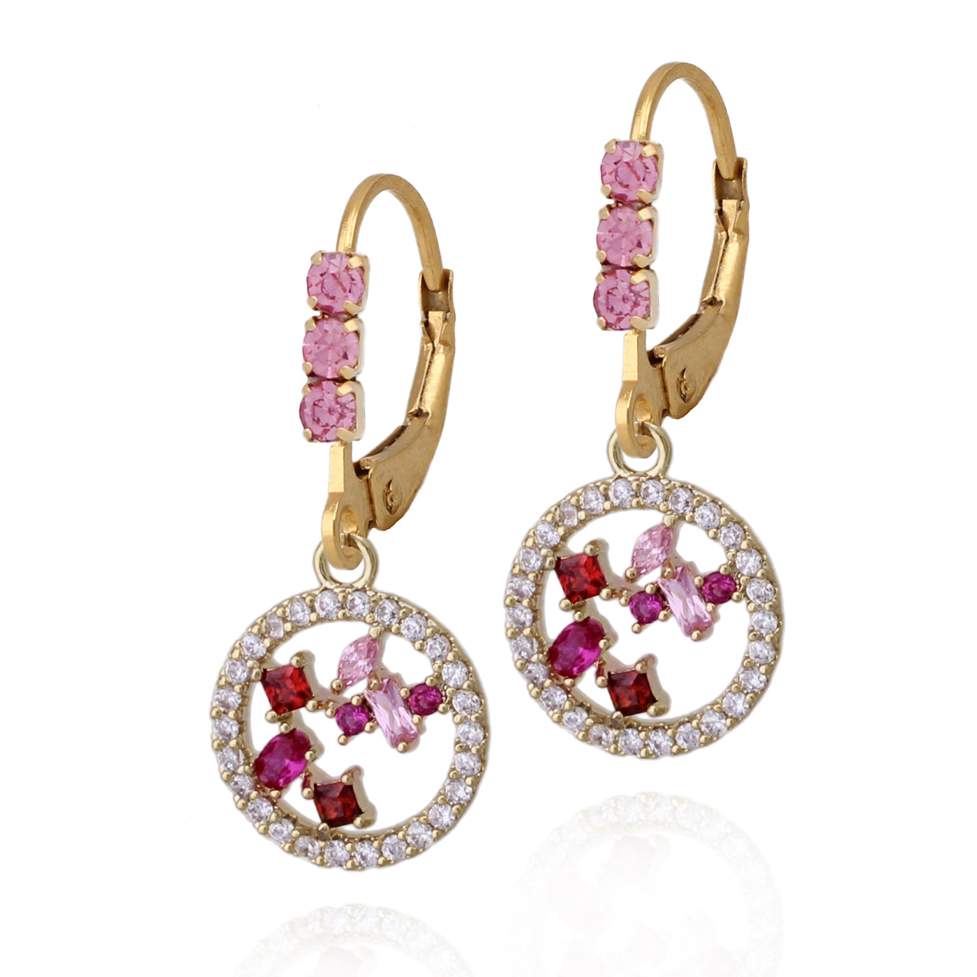 Surgical Steel Circle Confetti Earrings - HK Jewels