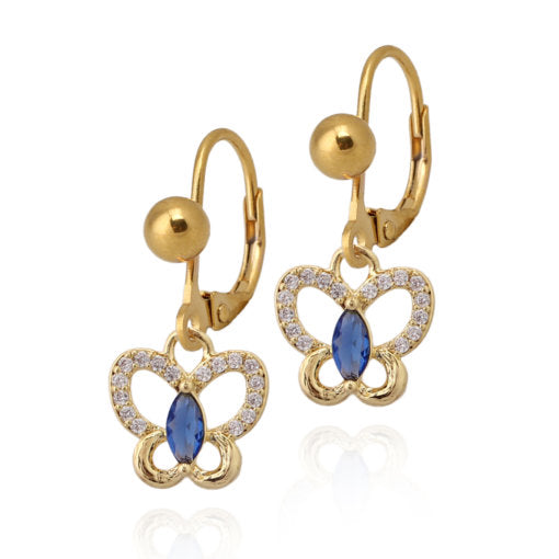 Center Stone Butterfly Earring - HK Jewels