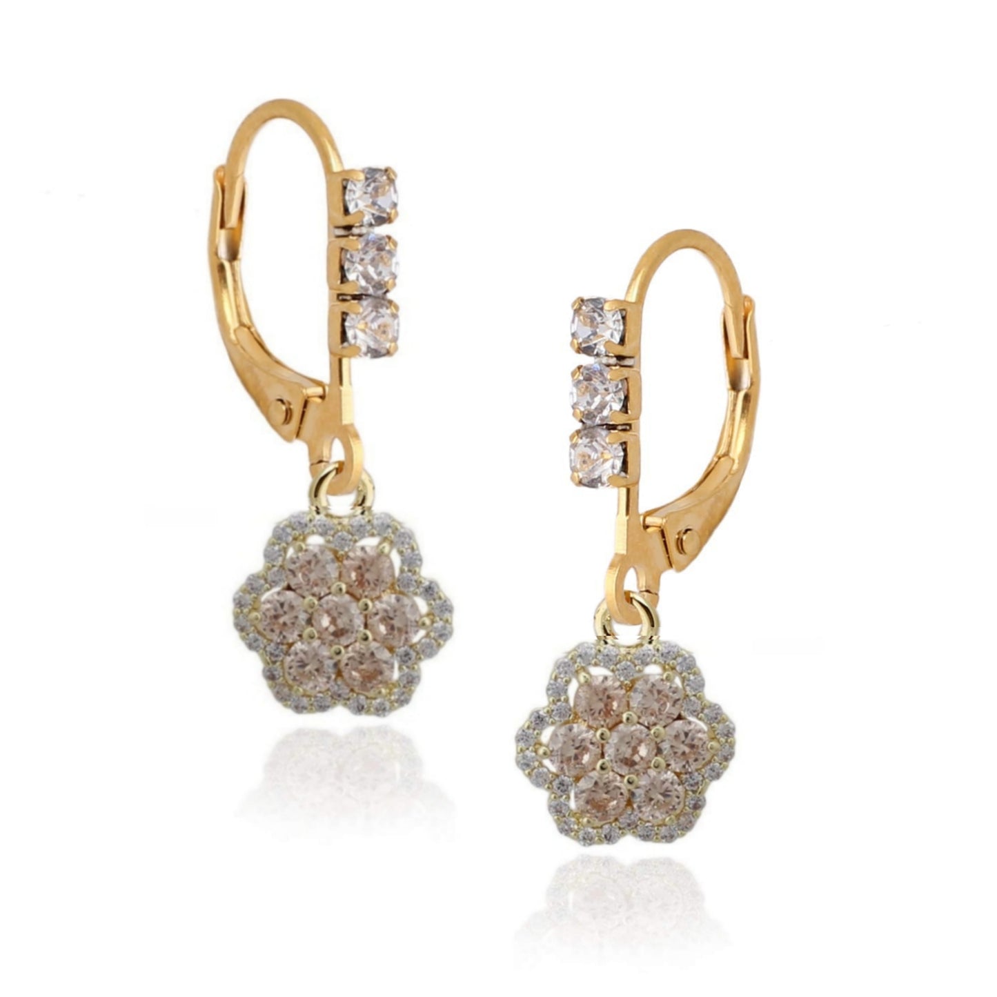 Seven Stone Flower Earring - HK Jewels