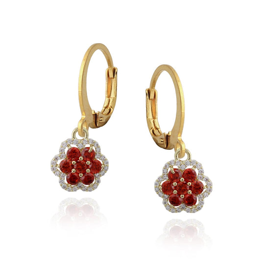 Seven Stone Flower Earring - HK Jewels