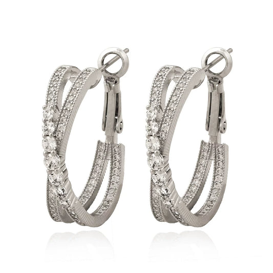 Criss-Cross Huggie Earring - HK Jewels