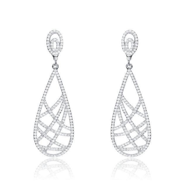 Sterling Silver Teardrop Earrings - HK Jewels