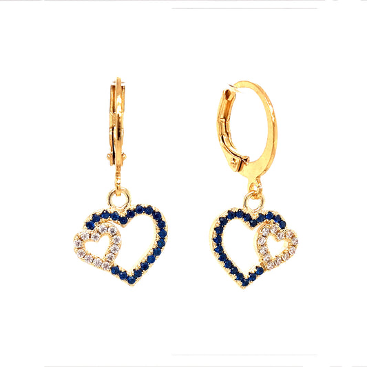 Surgical Steel Double Heart Earrings - HK Jewels