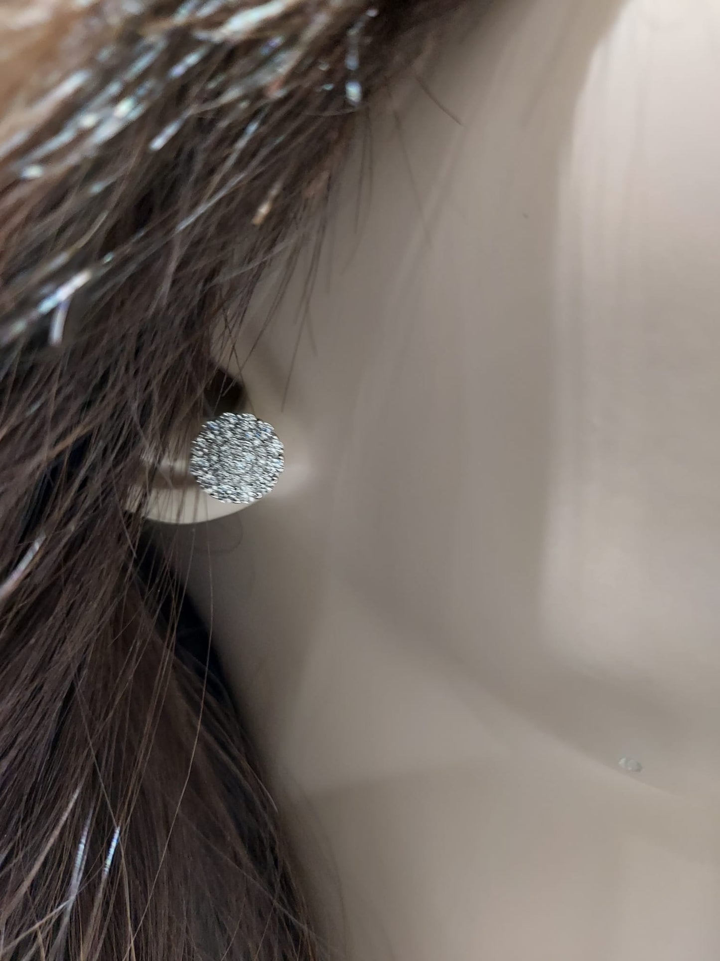 Sterling Silver Round CZ Stud Earrings - HK Jewels