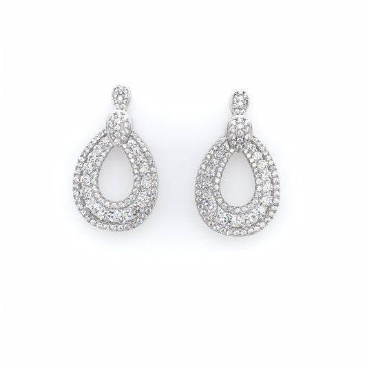 Sterling Silver Teardrop Earrings - HK Jewels