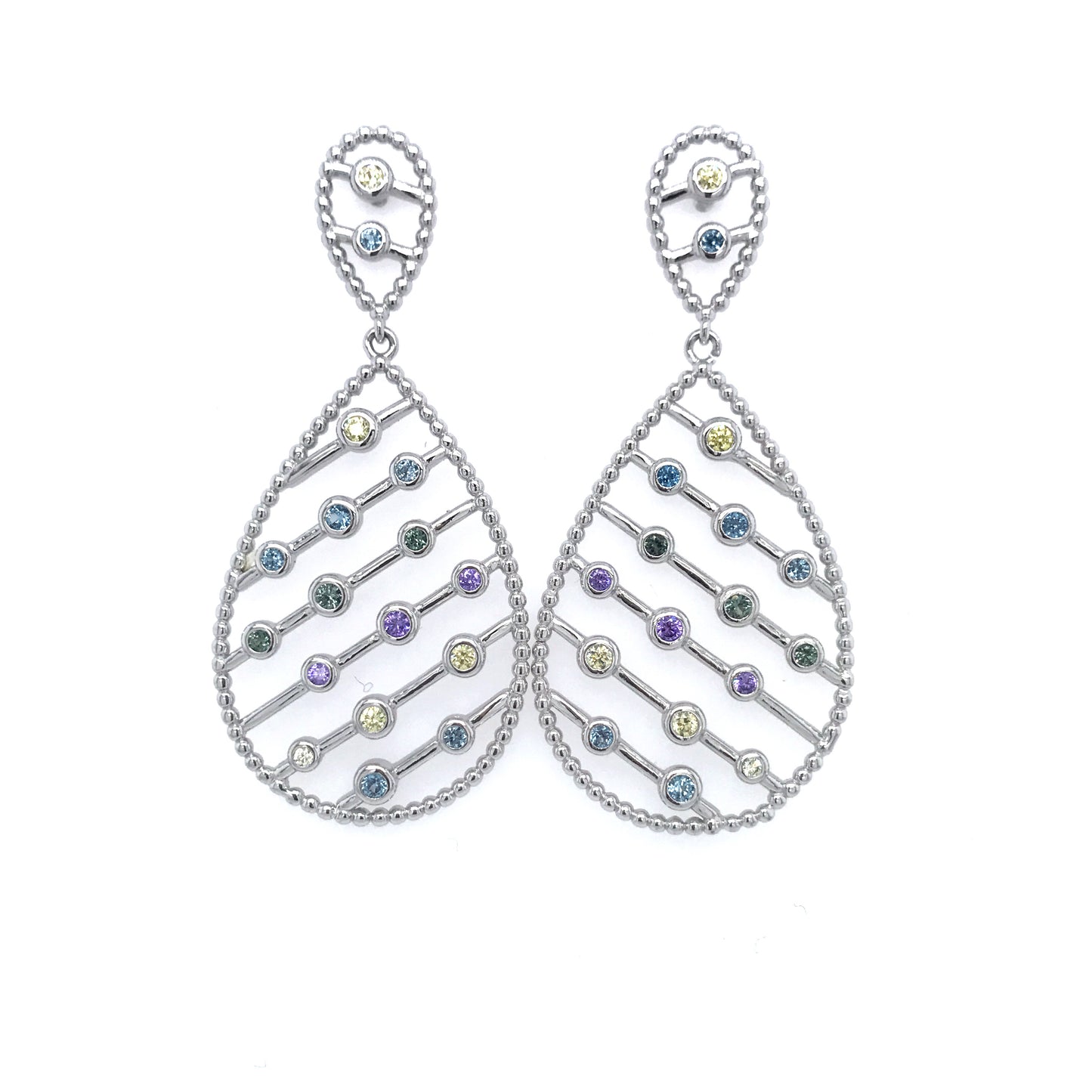 Sterling Silver Teardrop Earrings - HK Jewels