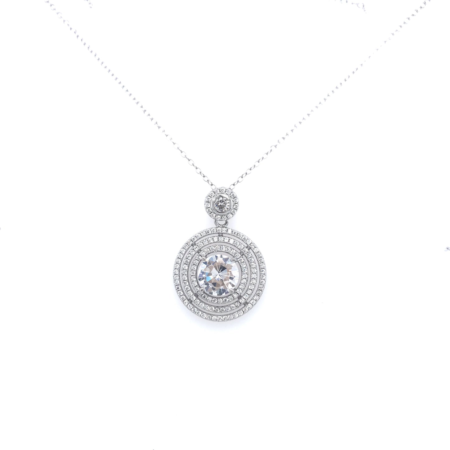 Sterling Silver Circle Pendant - HK Jewels