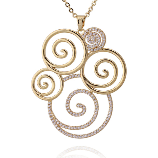 Overlapping Swirls Pendant - HK Jewels