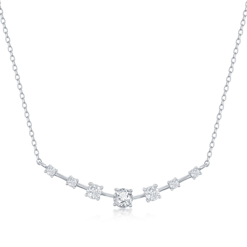 Sterling Silver Bar Necklace - HK Jewels