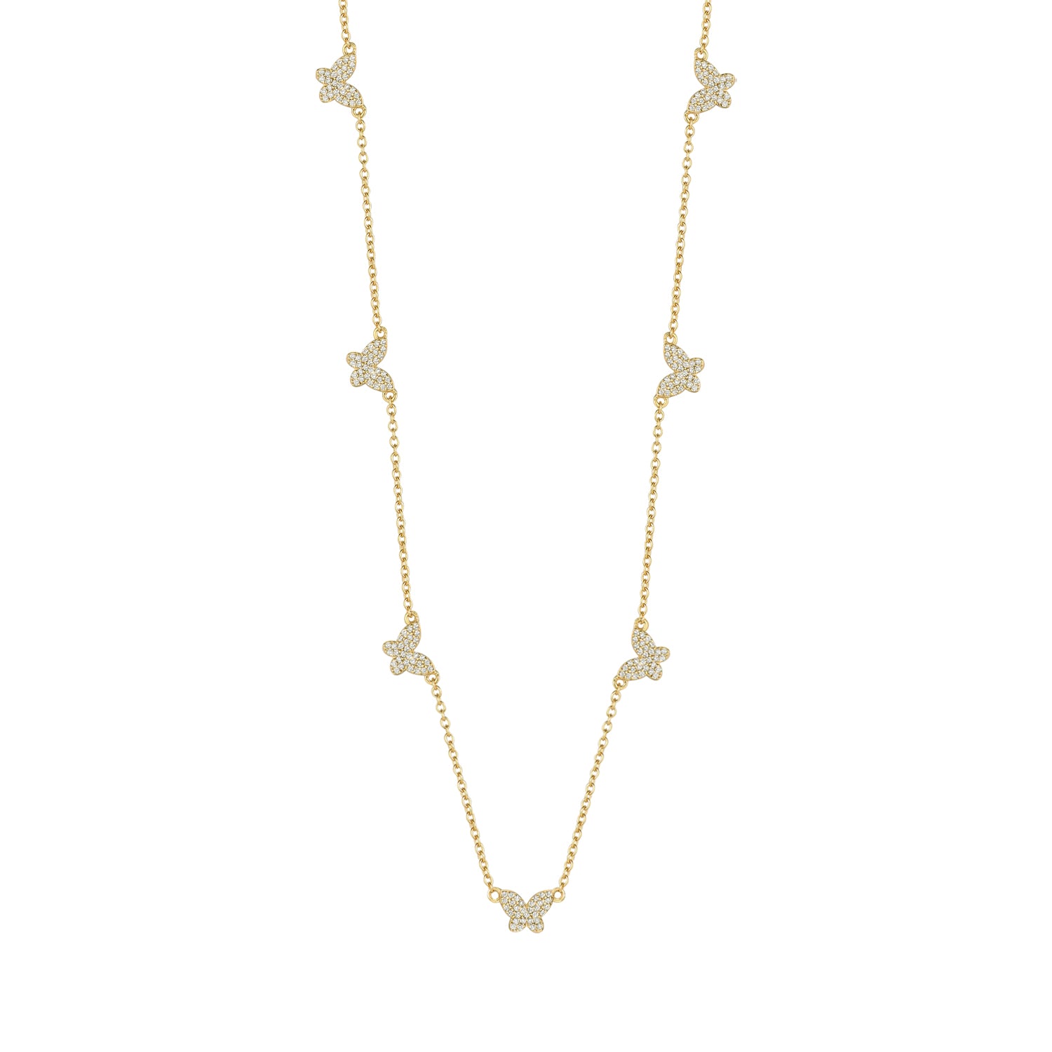 Gold-plated Beautiful Butterfly Charm Necklace | HK Jewels - HK Jewels
