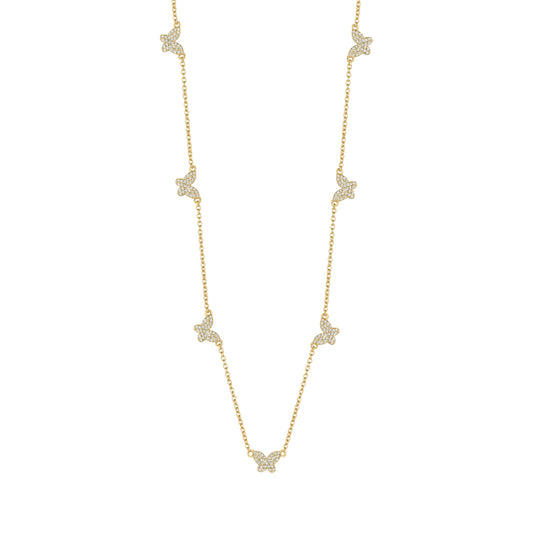 Gold-plated Beautiful Butterfly Charm Necklace | HK Jewels - HK Jewels