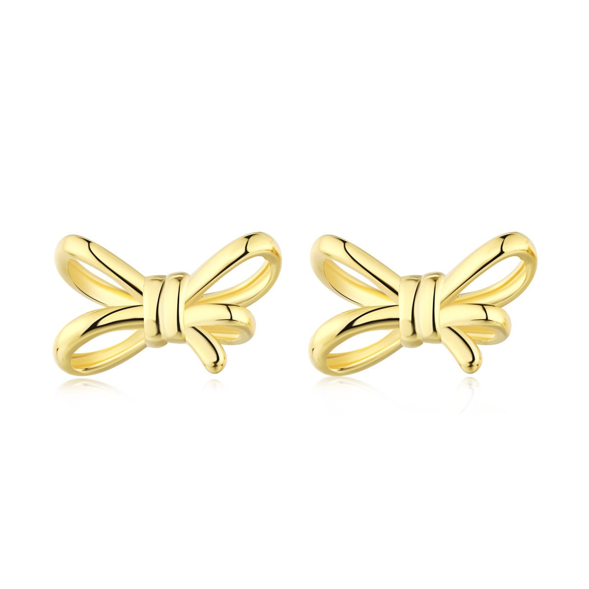 Sterling Silver Bow Stud Earrings - HK Jewels