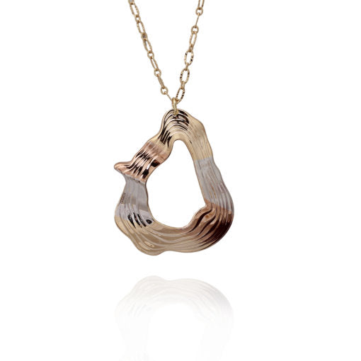 Tricolor Twisted Pendant - HK Jewels