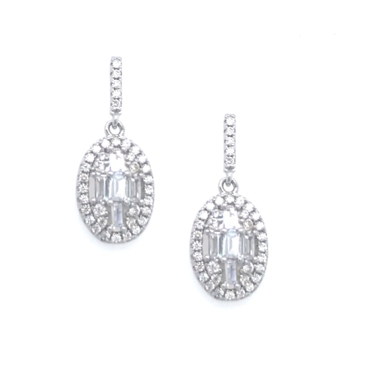 Sterling Silver Oval Earrings - HK Jewels
