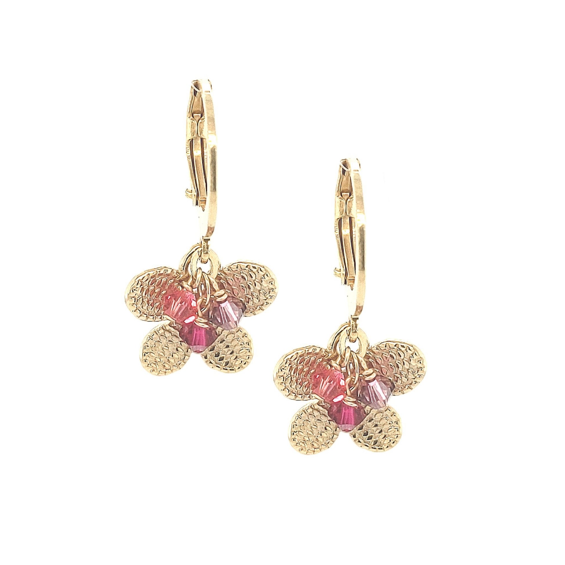 Surgical Steel Butterfly With Colored Crystals - HK Jewels