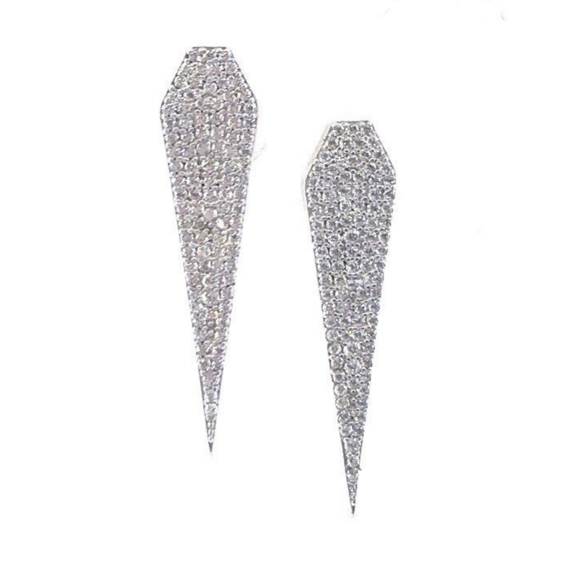 Sterling Silver Spike Stud Earrings - HK Jewels