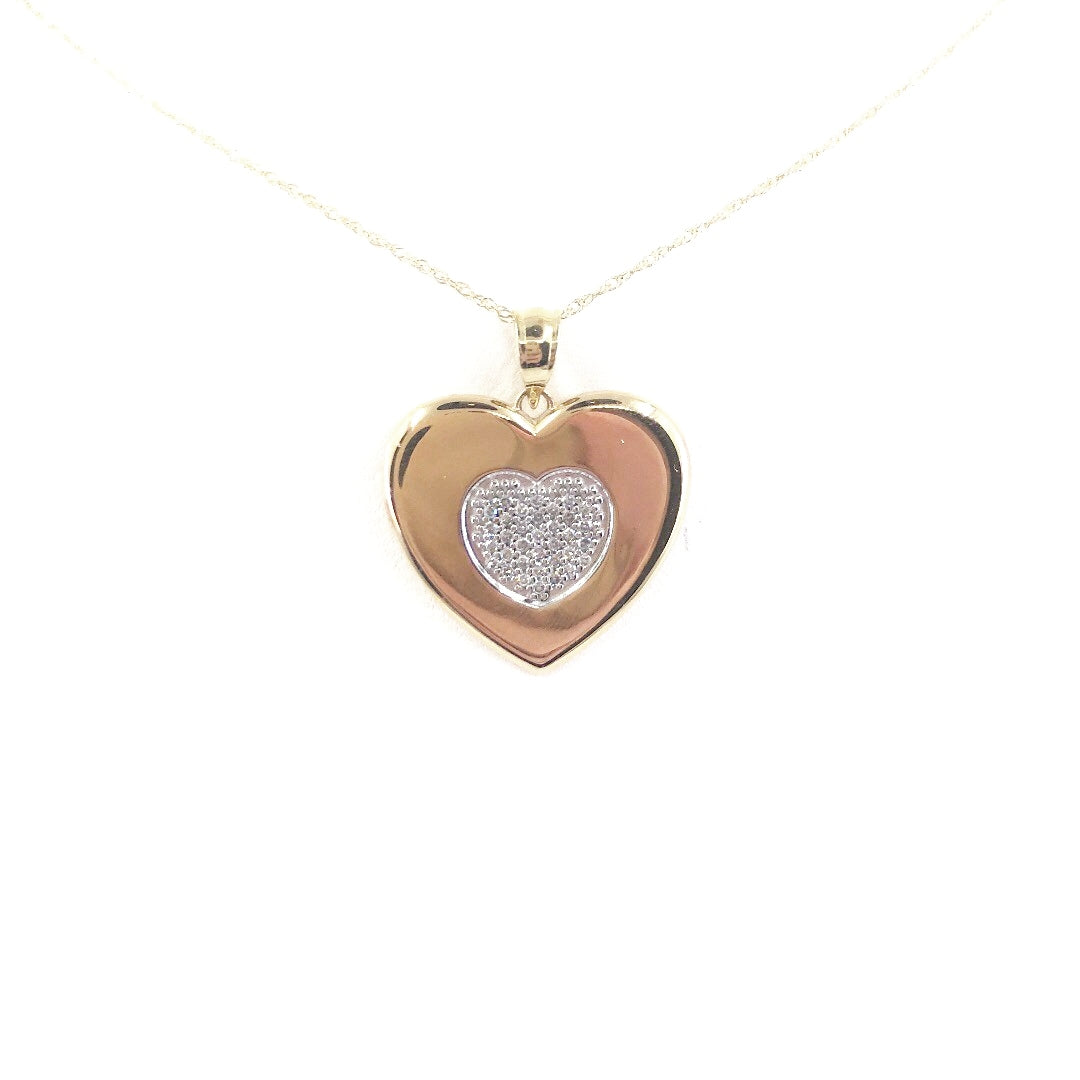 Gold Heart Pendant - HK Jewels