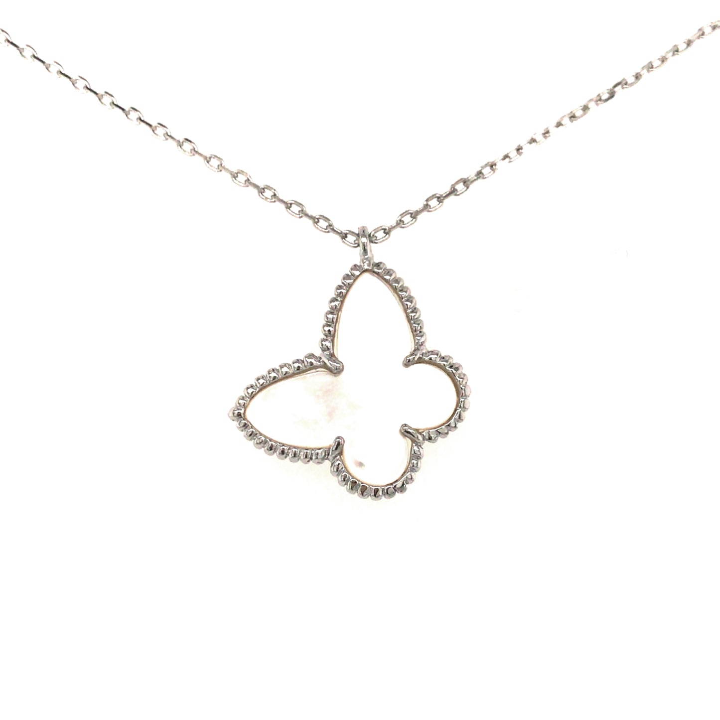 Sterling Silver Butterfly Necklace - HK Jewels
